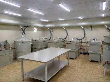 Sala técnica para refino e separação